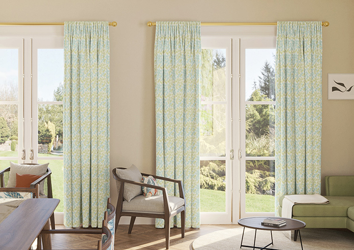 Leaf Vine, Jade - Made to Measure Curtains - Image 3